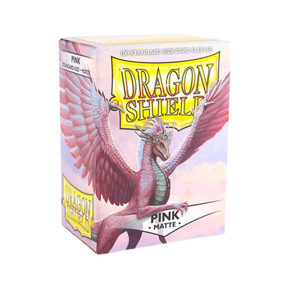 Dragon Shield Jet Matte Sleeves – 100 Kartenhüllen in Standardgröße, pink, strukturierte Oberfläche für optimalen Halt beim Spielen.