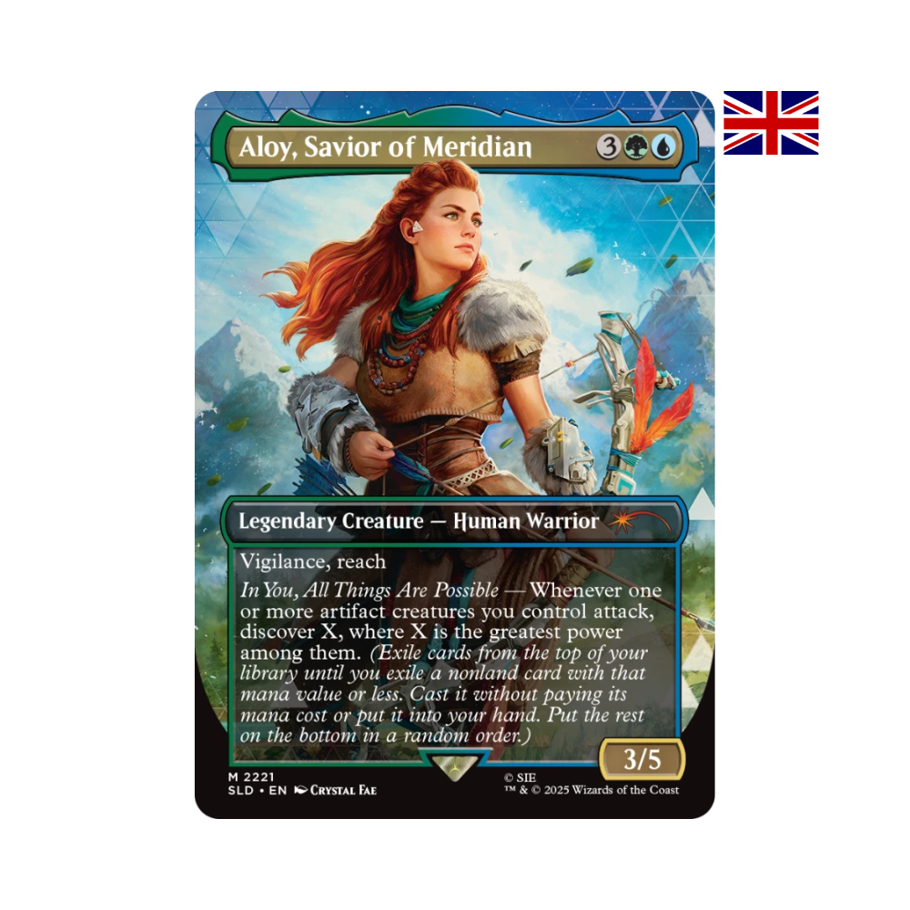Magic Karte Aloy, Savior of Meridian aus Secret Lair x Horizon Forbidden West, Legendary Creature Human Warrior