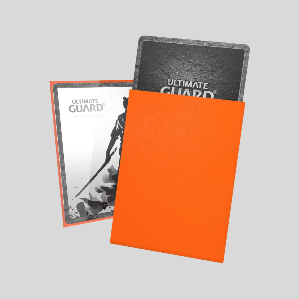 Ultimate Guard Katana Sleeves Standard Size 66×91 mm – 100 hochwertige Kartenhüllen in orange mit perfektem Shuffle-Feel für Magic, Pokémon und andere TCGs