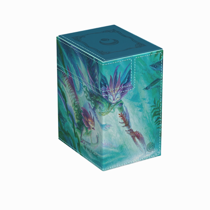 Ultimate Guard Deck Box Flip’n’Tray 133+ Xenoskin mit Lorwyns-Finsternis-Artwork in Türkis und Grün, Magic Deckbox