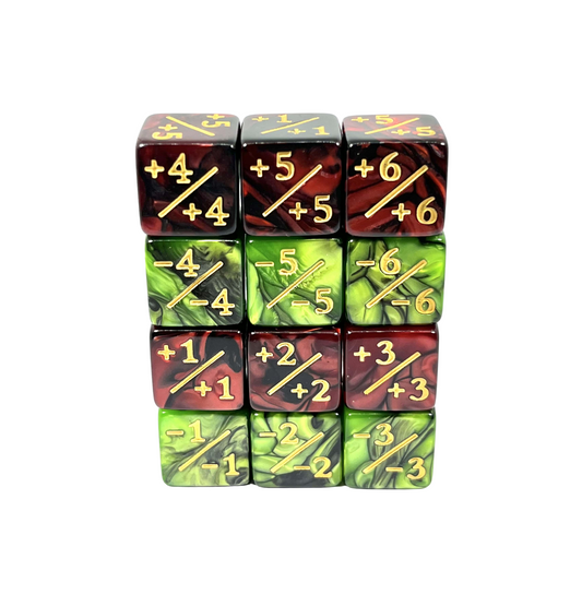 Dice Set - Counter Dice +/- (12)