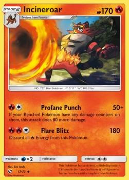 Incineroar - Shining Legends (Uncommon) [17]