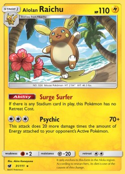 Alolan Raichu - Crimson Invasion (Holo Rare) [CIN-31]