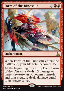 Form of the Dinosaur - Rivals of Ixalan (Rare) [RIX-103]