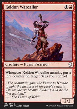 Keldon Warcaller - Dominaria (Common) [136]