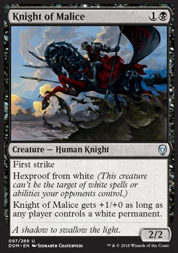Knight of Malice - Dominaria (Uncommon) [97]