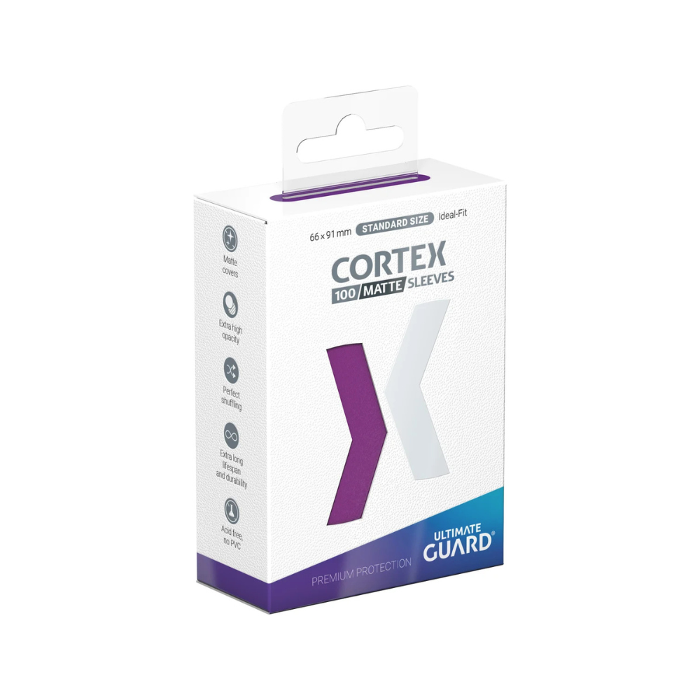 Ultimate Guard Cortex Matte Sleeves Standard Size 66x91 mm – 100 matte Kartenhüllen in lila für Magic, Pokémon und TCGs, extra langlebig und blickdicht