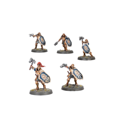 Warhammer Age of Sigmar Stormcast Eternals Miniaturen mit Schilden und Hämmern