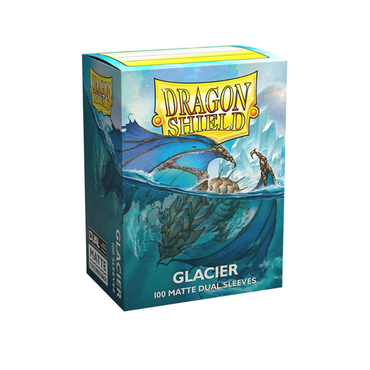 Dragon Shield Matte Dual Sleeves Glacier – 100 blickdichte Kartenhüllen mit matter Oberfläche, Standardgröße für Magic, Pokémon und andere TCGs