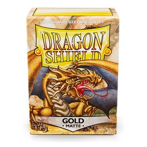 100 Dragon Shield Sleeves - Matte Gold