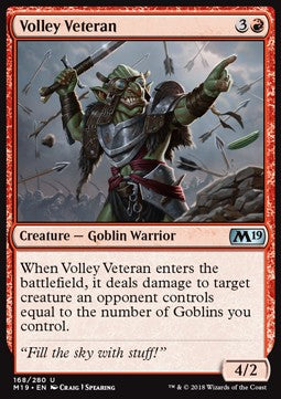 Volley Veteran - Core 2019 (Uncommon) [M19-168]