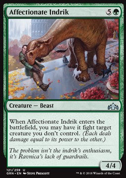 Affectionate Indrik - Guilds of Ravnica (Uncommon) [121]