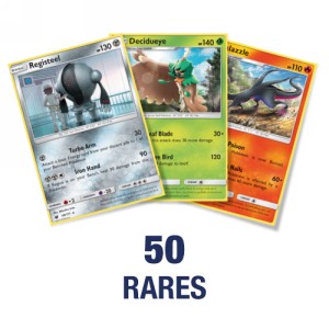 Pokemon Lot mit 50 zufälligen Rare Karten – gemischte Pokemon Einzelkarten für Deckbau, Sammlung und Training