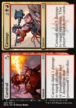 Carnival // Carnage - Ravnica Allegiance (Uncommon) [222]