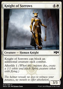 Knight of Sorrows - Ravnica Allegiance (Common) [14]