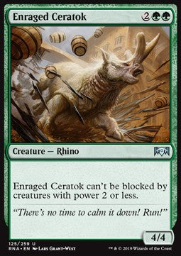 Enraged Ceratok - Ravnica Allegiance (Uncommon) [125]
