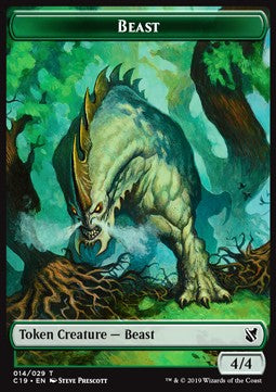 Beast Token (G 4/4) // Wurm Token (G 6/6) - Commander 2019 (Token) [T 14/21]