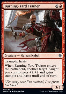 Burning-Yard Trainer - Throne of Eldraine (Uncommon) [117]