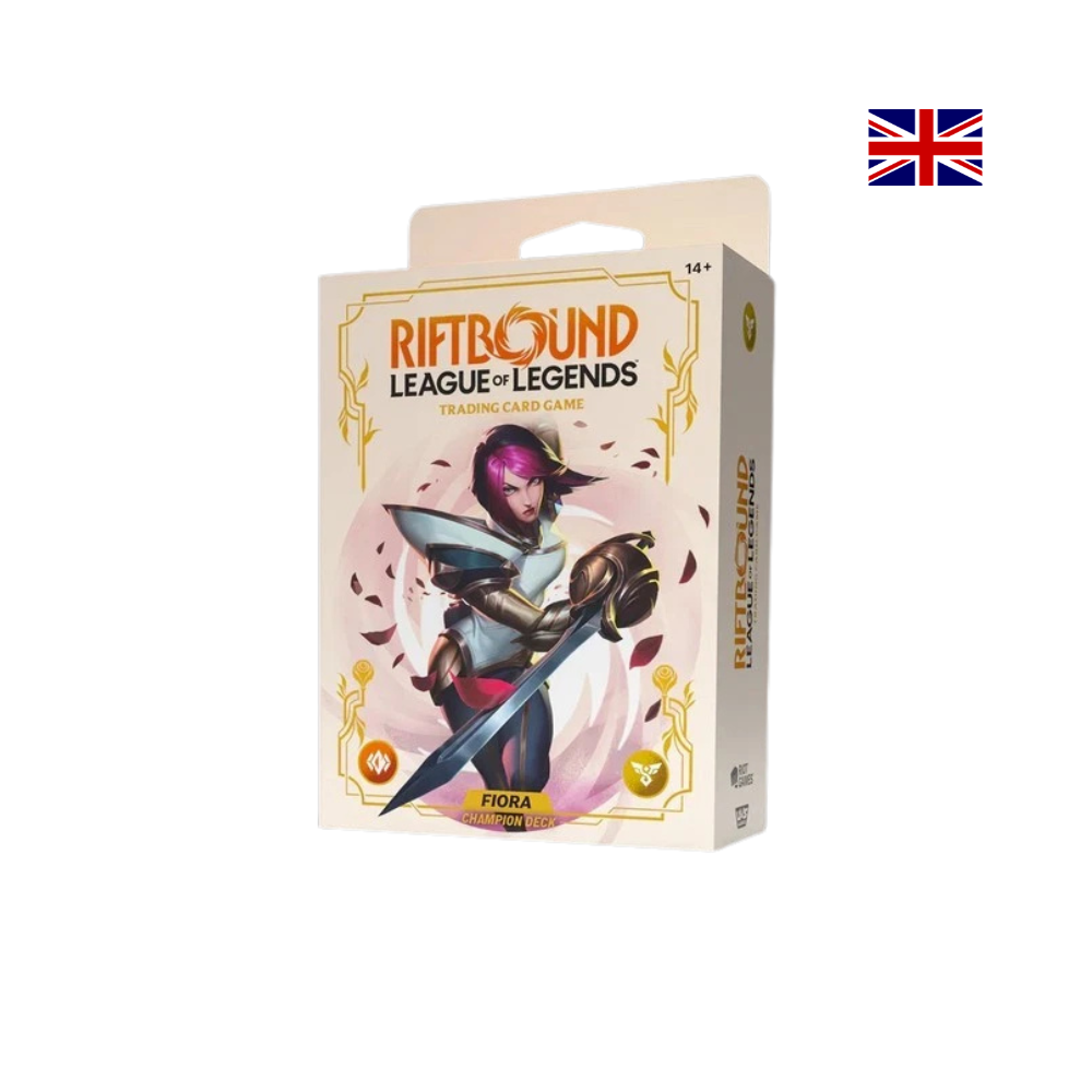 Riftbound Spiritforged Champion Deck Fiora mit 56 Karten und Booster aus dem League of Legends Trading Card Game, englische Version