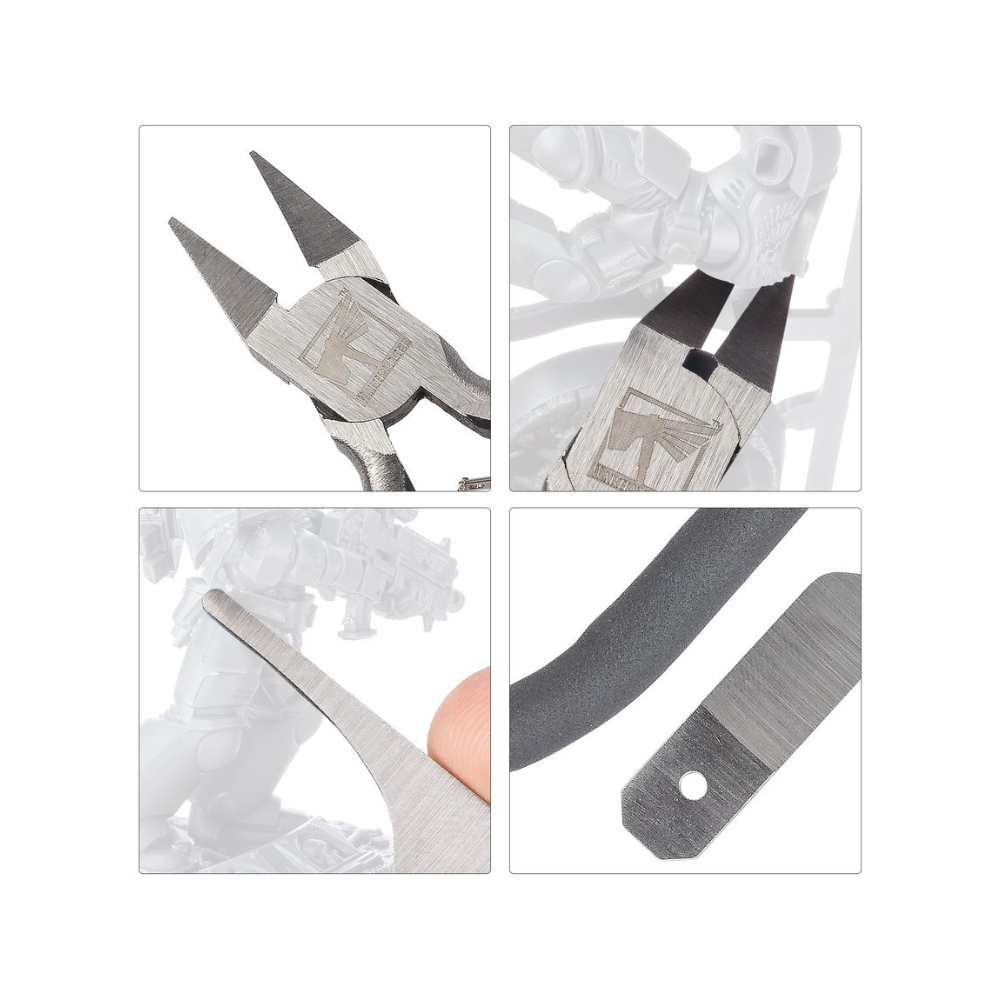 Warhammer Werkzeugset mit Seitenschneider und Feile für Miniaturenbau präzises Entfernen von Gussrahmen und Nachbearbeitung