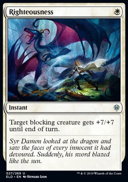 Righteousness - Throne of Eldraine (Uncommon) [27]