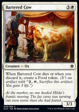 Bartered Cow - Throne of Eldraine (Common) [6]