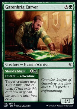 Garenbrig Carver // Shield's Might - Throne of Eldraine (Common) [156]