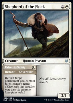 Shepherd of the Flock // Usher to Safety - Throne of Eldraine (Uncommon) [28]