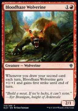 Bloodhaze Wolverine - Throne of Eldraine (Common) [113]