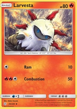 Larvesta - Cosmic Eclipse (Uncommon) [34]