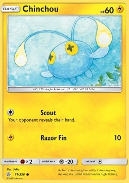 Chinchou - Cosmic Eclipse (Common) [71]