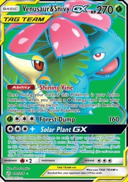 Venusaur & Snivy GX - Cosmic Eclipse (Ultra Rare) [CEC-210]