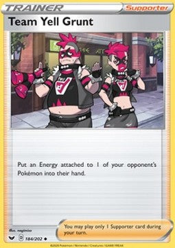 Team Yell Grunt - Sword & Shield (Uncommon) [184]