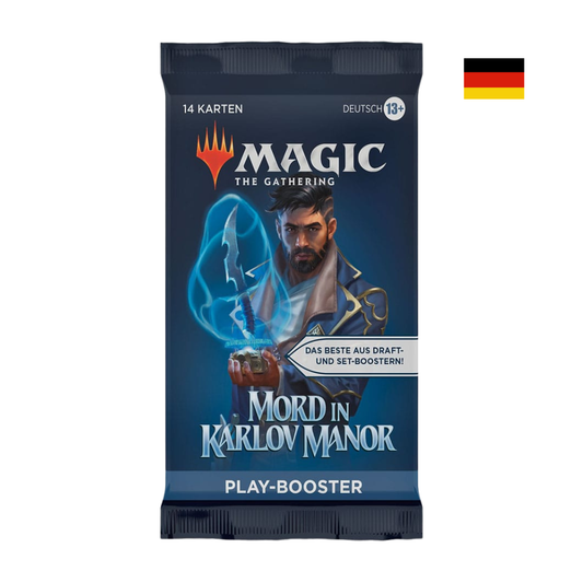 Magic The Gathering Play-Booster „Mord in Karlov Manor“ – deutsches Boosterpack mit 14 Karten, ideal für Draft- und Set-Spieler.