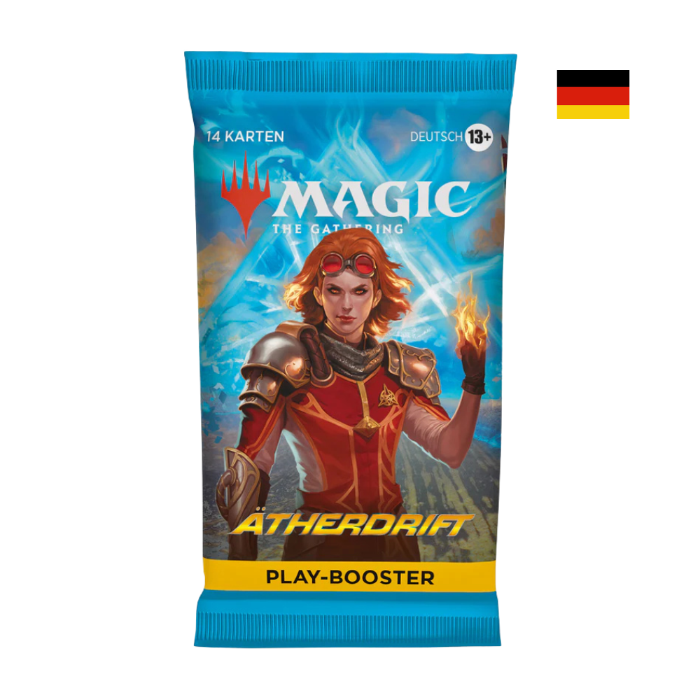 Magic The Gathering Ätherdrift Play-Booster – Boosterpack mit 14 Karten, voller Energie, Innovation und mechanischer Synergien.