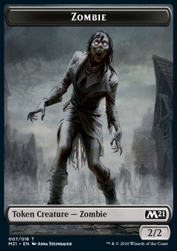 Zombie Token (Black 2/2) - Core 2021: Extras (Token) [XM21-T07]