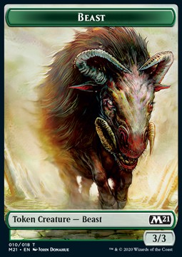 Beast Token (Green 3/3) - Core 2021: Extras (Token) [XM21-T10]