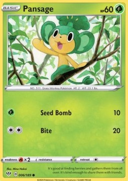 Pansage - Darkness Ablaze (Common) [6]