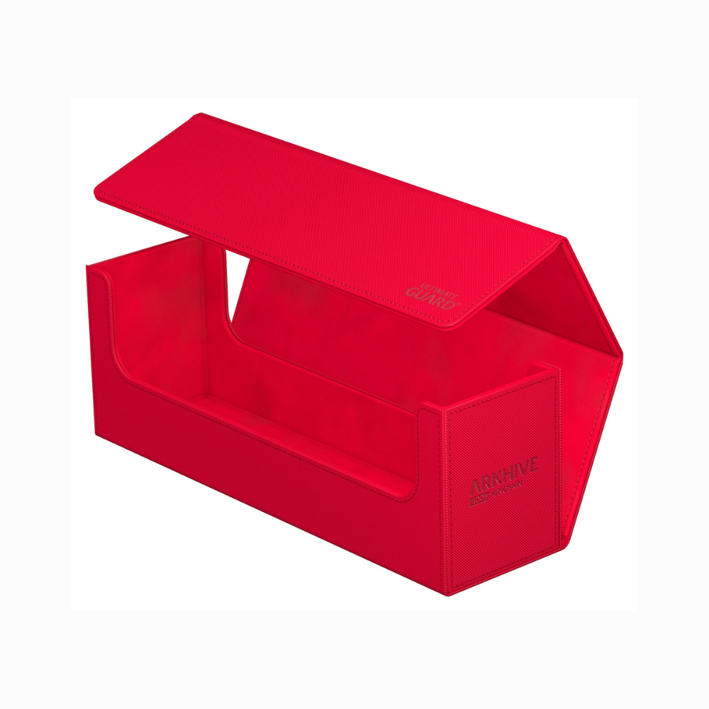 Ultimate Guard Arkhive Monocolor Flip Case 400+ Rot – Sammelkarten Aufbewahrungsbox für mehr als 400 gesleevte Karten