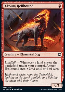 Akoum Hellhound - Zendikar Rising (Common) [133]