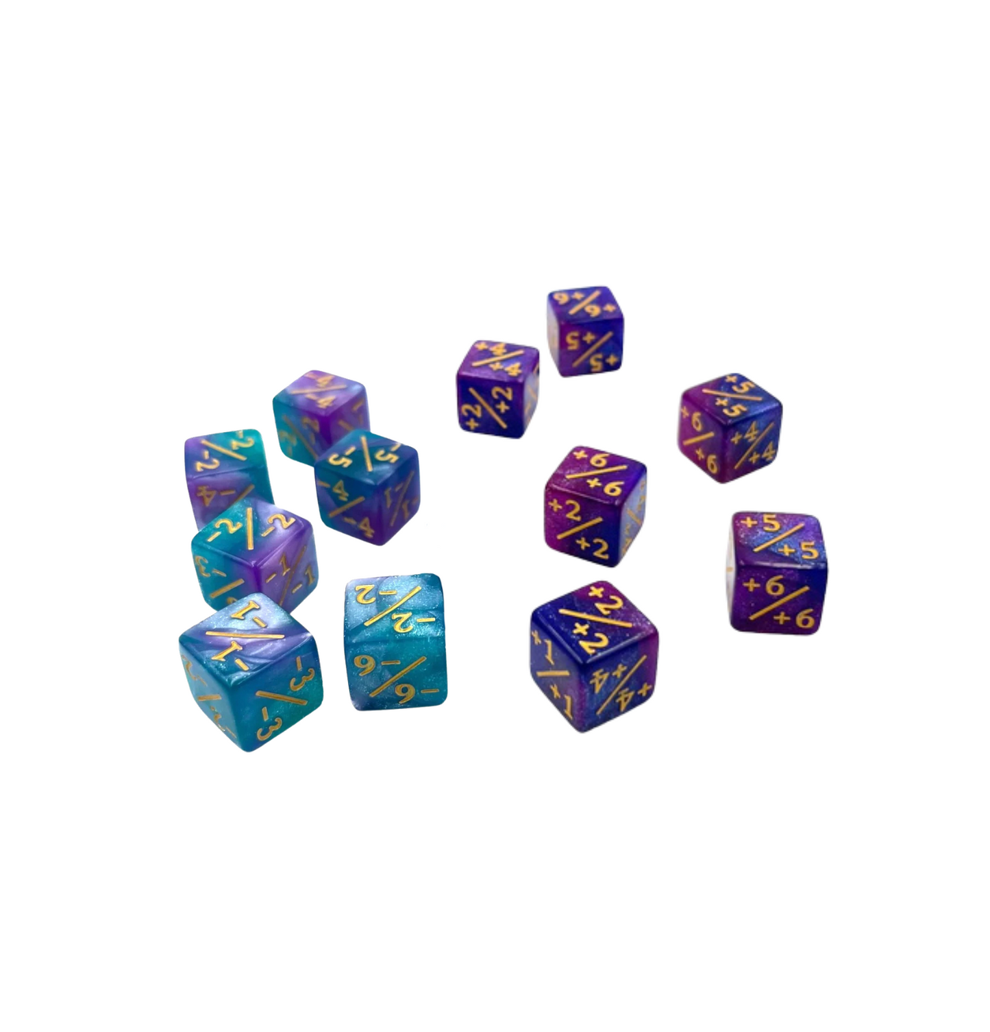 Würfelset - Counter Dice +/- (12)