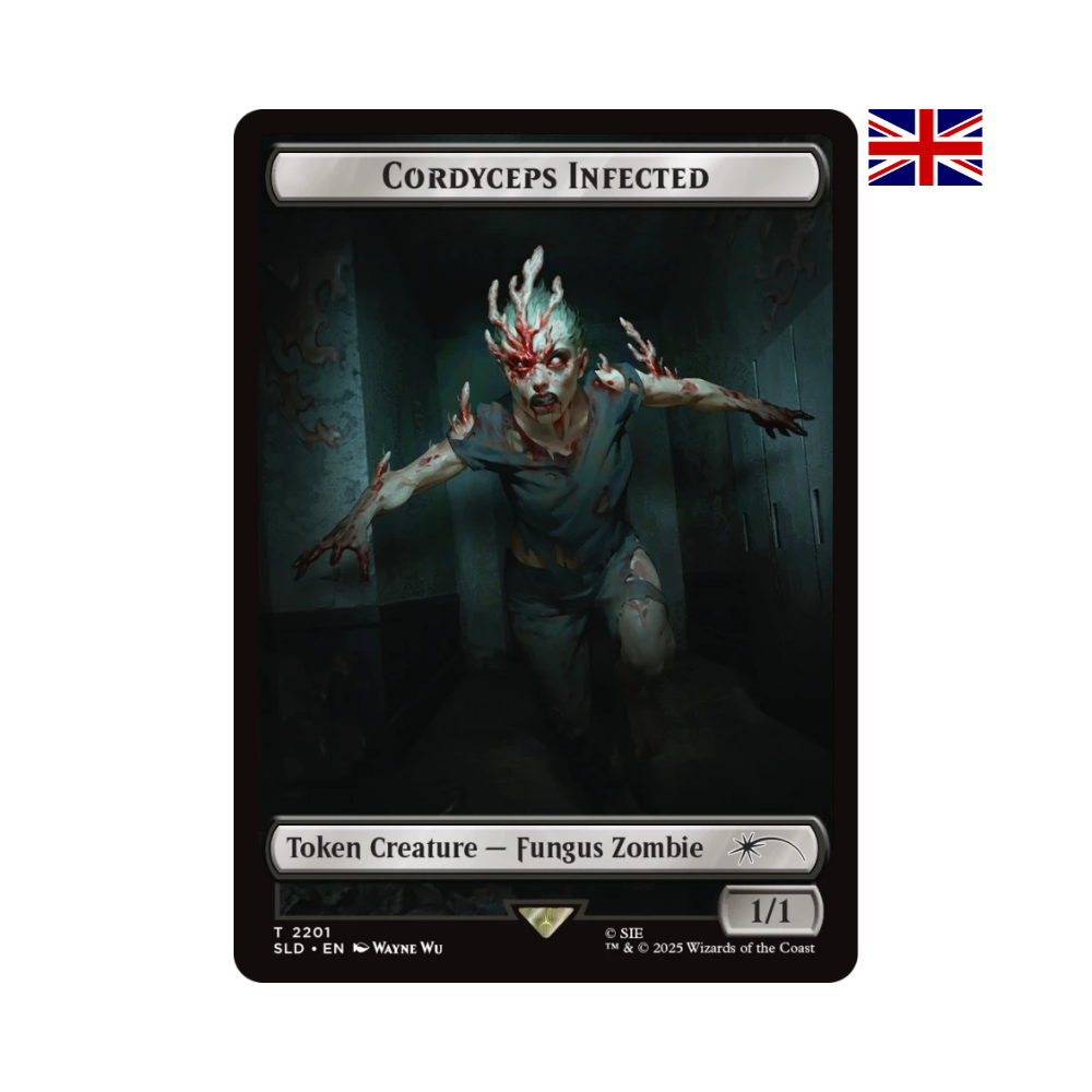 Magic: The Gathering Token „Cordyceps Infected“ aus Secret Lair x The Last of Us Part I, Fungus Zombie Kreatur