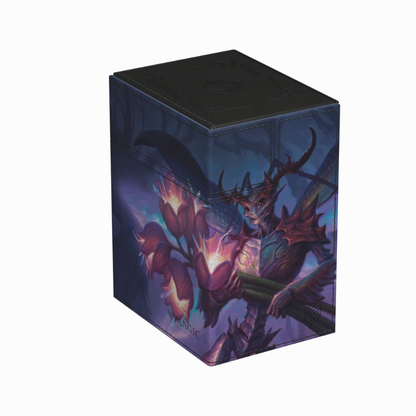 Ultimate Guard Deck Box Flip’n’Tray 133+ Xenoskin mit Lorwyns-Finsternis-Artwork in Blau und Dunkelrot, Magic Deckbox