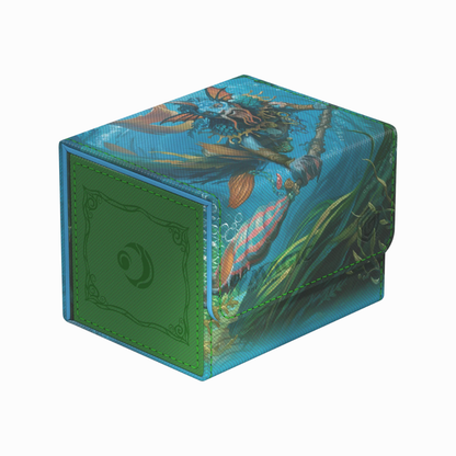 Ultimate Guard Deck Box Sidewinder 100+ Xenoskin mit Lorwyn Eclipsed Unterwasser-Artwork in Blau und Grün, Deckbox für Magic