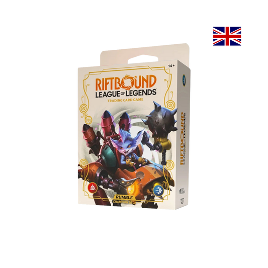 Riftbound Spiritforged Champion Deck Rumble mit 56 Karten und Booster aus dem League of Legends Trading Card Game, englische Version