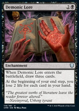 Demonic Lore - Commander Legends (Uncommon) [118]
