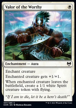 Valor of the Worthy - Kaldheim (Common) [37]