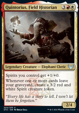 Quintorius, Field Historian - Strixhaven: School of Mages (Uncommon) [220]