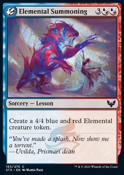 Elemental Summoning - Strixhaven: School of Mages (Common) [183]