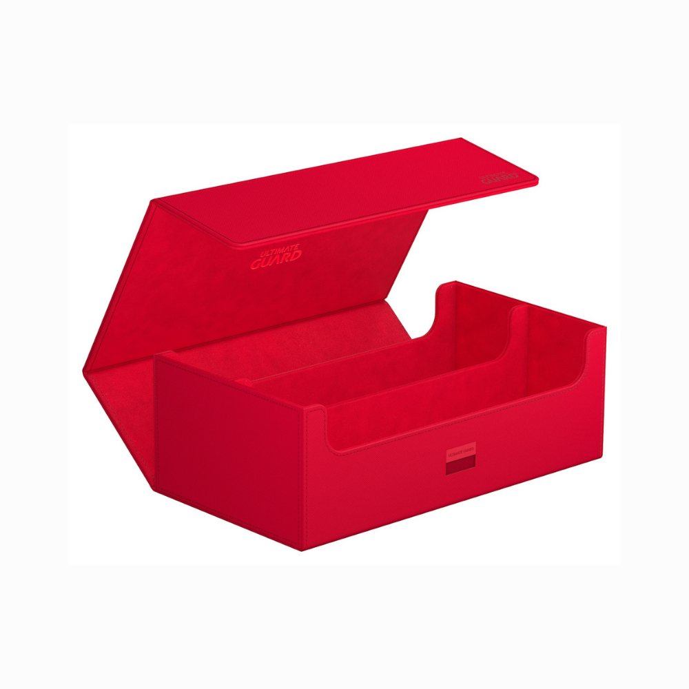 Ultimate Guard Arkhive Monocolor Flip Case 800+ in Rot – hochwertige Sammelkarten Box mit Platz für mehr als 800 gesleevte Karten